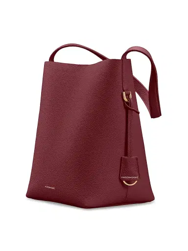 MAISON de SABRÉ Women's Leather Bucket Soft Tote Bag - Plum | Thumbnail 4 MAISON de SABRÉ Women's Leather Bucket Soft Tote Bag - Plum | Thumbnail 4
