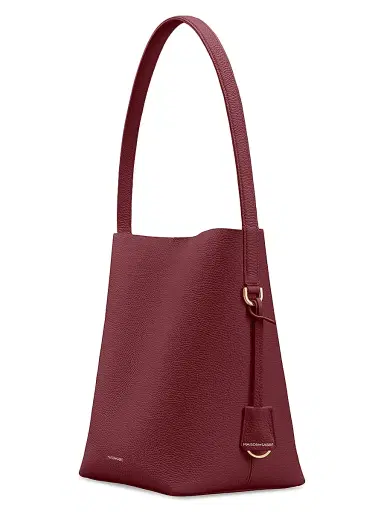 MAISON de SABRÉ Women's Leather Bucket Soft Tote Bag - Plum | Thumbnail 5 MAISON de SABRÉ Women's Leather Bucket Soft Tote Bag - Plum | Thumbnail 5