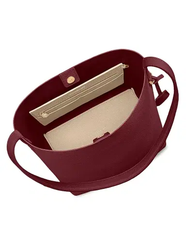 MAISON de SABRÉ Women's Leather Bucket Soft Tote Bag - Plum | Thumbnail 6 MAISON de SABRÉ Women's Leather Bucket Soft Tote Bag - Plum | Thumbnail 6