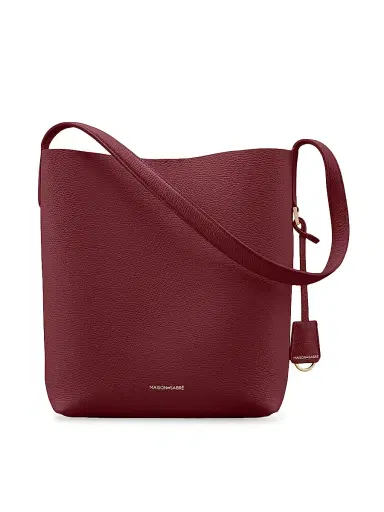 MAISON de SABRÉ Women's Leather Bucket Soft Tote Bag - Plum | Thumbnail 7 MAISON de SABRÉ Women's Leather Bucket Soft Tote Bag - Plum | Thumbnail 7