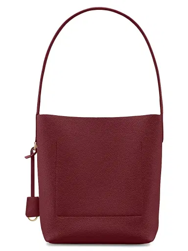 MAISON de SABRÉ Women's Leather Bucket Soft Tote Bag - Plum | Thumbnail 8 MAISON de SABRÉ Women's Leather Bucket Soft Tote Bag - Plum | Thumbnail 8