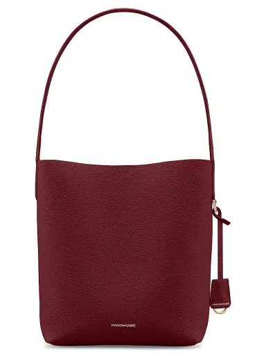 MAISON de SABRÉ Women's Leather Bucket Soft Tote Bag - Plum | Thumbnail 1 MAISON de SABRÉ Women's Leather Bucket Soft Tote Bag - Plum | Thumbnail 1