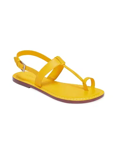 Bernardo Women's Maverick 2 Leather Toe Ring Sandals - Sunrise Yellow | Thumbnail 2 Bernardo Women's Maverick 2 Leather Toe Ring Sandals - Sunrise Yellow | Thumbnail 2