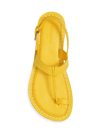 Bernardo Women's Maverick 2 Leather Toe Ring Sandals - Sunrise Yellow | Thumbnail 3 Bernardo Women's Maverick 2 Leather Toe Ring Sandals - Sunrise Yellow | Thumbnail 3
