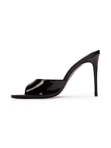 Black Suede Studio Women's Jazz 100MM Patent Mules - Black Patent Leather - Size 11 | Thumbnail 4 Black Suede Studio Women's Jazz 100MM Patent Mules - Black Patent Leather - Size 11 | Thumbnail 4