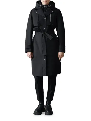 Mackage Women's Siobhan Technical Trench Coat - Black - Size XL | Thumbnail 3 Mackage Women's Siobhan Technical Trench Coat - Black - Size XL | Thumbnail 3