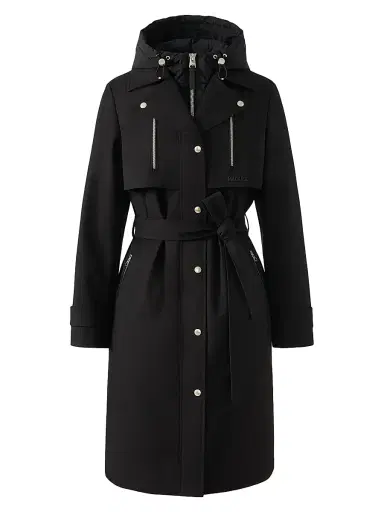 Mackage Women's Siobhan Technical Trench Coat - Black - Size XL | Thumbnail 1 Mackage Women's Siobhan Technical Trench Coat - Black - Size XL | Thumbnail 1