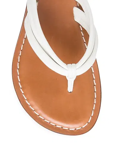 Bernardo Women's Miami Leather Thong Sandals - White | Thumbnail 4 Bernardo Women's Miami Leather Thong Sandals - White | Thumbnail 4