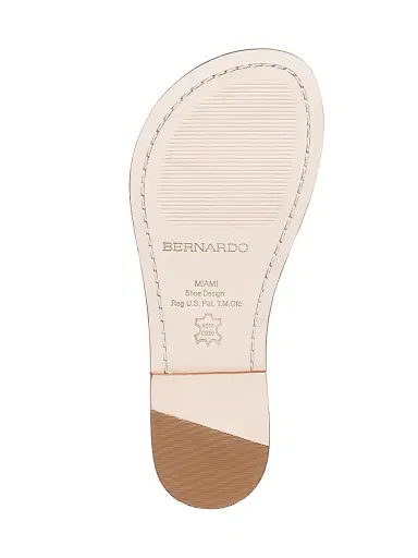 Bernardo Women's Miami Leather Thong Sandals - White | Thumbnail 8 Bernardo Women's Miami Leather Thong Sandals - White | Thumbnail 8