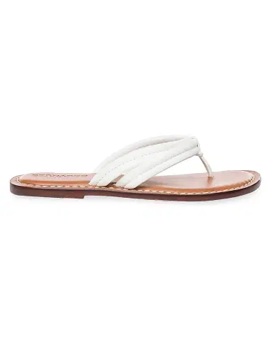 Bernardo Women's Miami Leather Thong Sandals - White | Thumbnail 1 Bernardo Women's Miami Leather Thong Sandals - White | Thumbnail 1