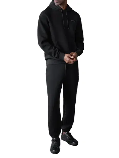 Mackage Men's Kolton Double-Face Jersey Logo Hoodie - Black | Thumbnail 2 Mackage Men's Kolton Double-Face Jersey Logo Hoodie - Black | Thumbnail 2