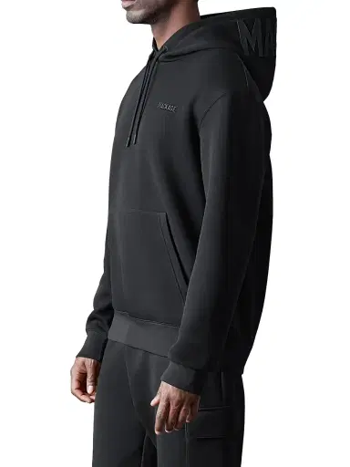 Mackage Men's Kolton Double-Face Jersey Logo Hoodie - Black | Thumbnail 3 Mackage Men's Kolton Double-Face Jersey Logo Hoodie - Black | Thumbnail 3