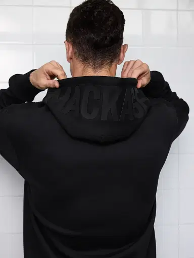Mackage Men's Kolton Double-Face Jersey Logo Hoodie - Black | Thumbnail 6 Mackage Men's Kolton Double-Face Jersey Logo Hoodie - Black | Thumbnail 6