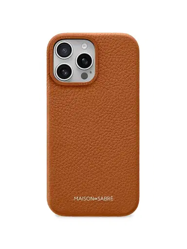 MAISON de SABRÉ Leather Phone Case (iPhone 16 Pro Max) - Pecan Brown | Thumbnail 1 MAISON de SABRÉ Leather Phone Case (iPhone 16 Pro Max) - Pecan Brown | Thumbnail 1