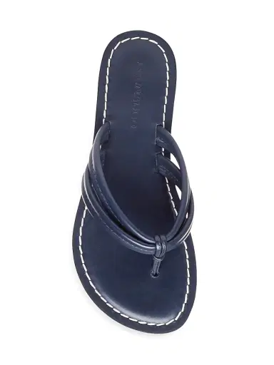 Bernardo Women's Miami Leather Thong Sandals - Navy | Thumbnail 5 Bernardo Women's Miami Leather Thong Sandals - Navy | Thumbnail 5