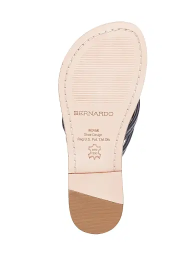 Bernardo Women's Miami Leather Thong Sandals - Navy | Thumbnail 6 Bernardo Women's Miami Leather Thong Sandals - Navy | Thumbnail 6