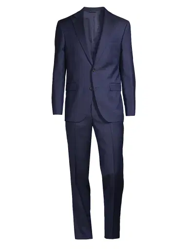 Saks Fifth Avenue Men's COLLECTION Woven Wool Suit - Navy | Thumbnail 1 Saks Fifth Avenue Men's COLLECTION Woven Wool Suit - Navy | Thumbnail 1