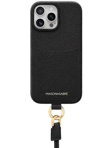 Maison de Sabre Sling Phone Case (iPhone 16 Pro Max) - Black Caviar | Thumbnail 1 Maison de Sabre Sling Phone Case (iPhone 16 Pro Max) - Black Caviar | Thumbnail 1