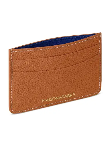 MAISON de SABRÉ Women's Leather Card Holder - Pecan Brown | Thumbnail 4 MAISON de SABRÉ Women's Leather Card Holder - Pecan Brown | Thumbnail 4
