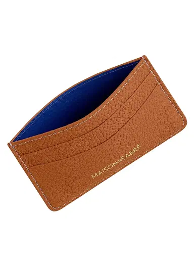 MAISON de SABRÉ Women's Leather Card Holder - Pecan Brown | Thumbnail 5 MAISON de SABRÉ Women's Leather Card Holder - Pecan Brown | Thumbnail 5
