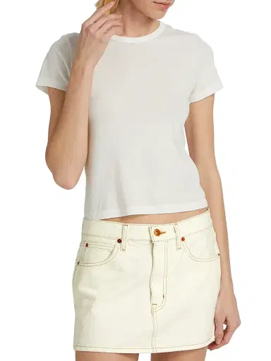 SLVRLAKE Women's Cotton Baby T-Shirt - Natural White - Size Large | Thumbnail 3 SLVRLAKE Women's Cotton Baby T-Shirt - Natural White - Size Large | Thumbnail 3