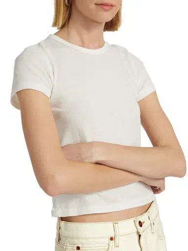 SLVRLAKE Women's Cotton Baby T-Shirt - Natural White - Size Large | Thumbnail 6 SLVRLAKE Women's Cotton Baby T-Shirt - Natural White - Size Large | Thumbnail 6