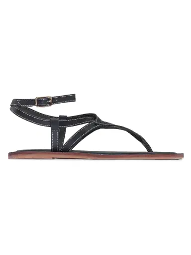 Bernardo Women's Mallorie Ankle Strap Thong Sandals - Black | Thumbnail 1 Bernardo Women's Mallorie Ankle Strap Thong Sandals - Black | Thumbnail 1