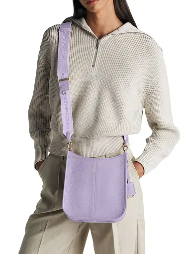 MAISON de SABRÉ Women's Leather Saddle Bag - Lavender Purple | Thumbnail 3 MAISON de SABRÉ Women's Leather Saddle Bag - Lavender Purple | Thumbnail 3