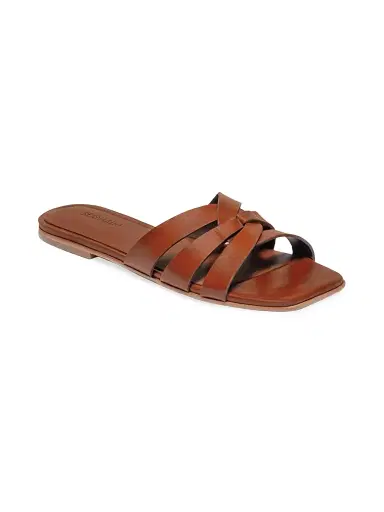 Bernardo Women's Oxford Slip-On Sandals - Cognac | Thumbnail 2 Bernardo Women's Oxford Slip-On Sandals - Cognac | Thumbnail 2