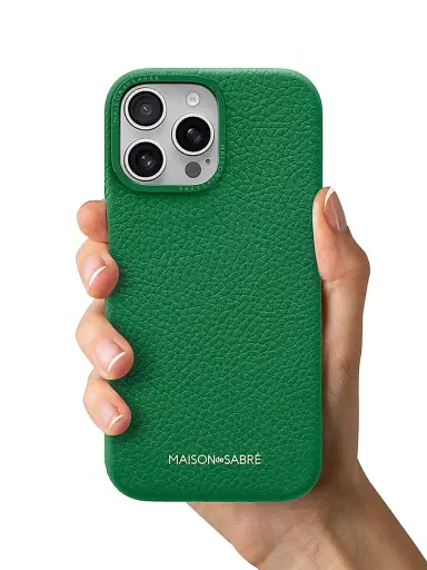 MAISON de SABRÉ Leather Phone Case (iPhone 16 Pro) - Emerald Green | Thumbnail 5 MAISON de SABRÉ Leather Phone Case (iPhone 16 Pro) - Emerald Green | Thumbnail 5