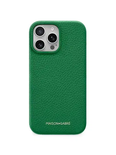MAISON de SABRÉ Leather Phone Case (iPhone 16 Pro) - Emerald Green | Thumbnail 1 MAISON de SABRÉ Leather Phone Case (iPhone 16 Pro) - Emerald Green | Thumbnail 1