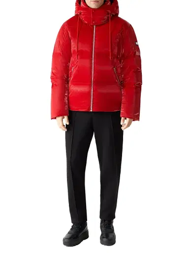 Mackage Men's Kent-GLO Hooded Puffer Jacket - Dark Red | Thumbnail 2 Mackage Men's Kent-GLO Hooded Puffer Jacket - Dark Red | Thumbnail 2