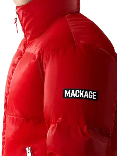 Mackage Men's Kent-GLO Hooded Puffer Jacket - Dark Red | Thumbnail 6 Mackage Men's Kent-GLO Hooded Puffer Jacket - Dark Red | Thumbnail 6