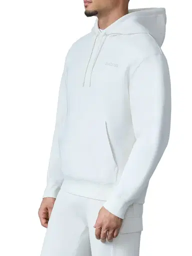 Mackage Men's Kolton Logo Cotton-Blend Hoodie - Cream | Thumbnail 3 Mackage Men's Kolton Logo Cotton-Blend Hoodie - Cream | Thumbnail 3