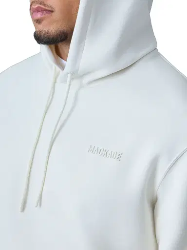 Mackage Men's Kolton Logo Cotton-Blend Hoodie - Cream | Thumbnail 5 Mackage Men's Kolton Logo Cotton-Blend Hoodie - Cream | Thumbnail 5
