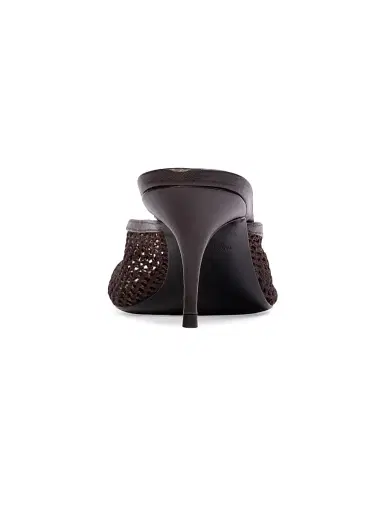 Black Suede Studio Women's Giuly 65MM Mules - Black Coffee Leather - Size 12 | Thumbnail 4 Black Suede Studio Women's Giuly 65MM Mules - Black Coffee Leather - Size 12 | Thumbnail 4