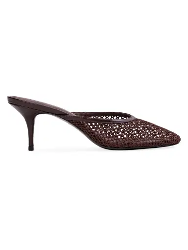 Black Suede Studio Women's Giuly 65MM Mules - Black Coffee Leather - Size 12 | Thumbnail 1 Black Suede Studio Women's Giuly 65MM Mules - Black Coffee Leather - Size 12 | Thumbnail 1