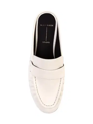 Black Suede Studio Women's Gabby Backless Leather Loafers - Coconut Leather - Size 10 | Thumbnail 3 Black Suede Studio Women's Gabby Backless Leather Loafers - Coconut Leather - Size 10 | Thumbnail 3