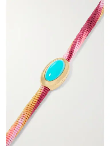 OLE LYNGGAARD COPENHAGEN ife 18-karat Gold, Turquoise And Cord Bracelet | Thumbnail 3 OLE LYNGGAARD COPENHAGEN ife 18-karat Gold, Turquoise And Cord Bracelet | Thumbnail 3