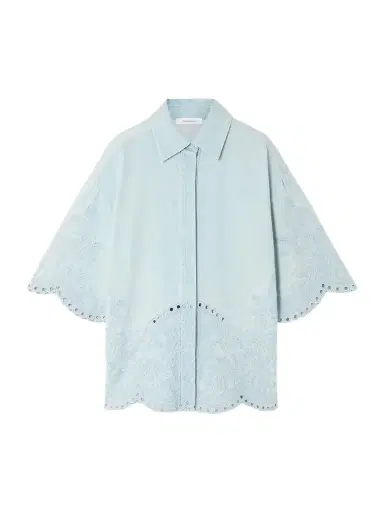 Zimmermann Daylight Broderie Anglaise Denim Shirt | Thumbnail 1 Zimmermann Daylight Broderie Anglaise Denim Shirt | Thumbnail 1