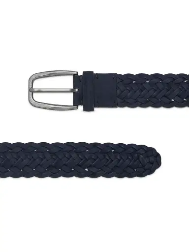 Zegna Men's Braided Leather Belt | Thumbnail 2 Zegna Men's Braided Leather Belt | Thumbnail 2