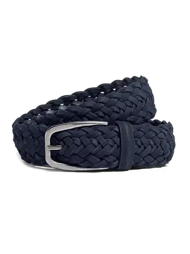 Zegna Men's Braided Leather Belt | Thumbnail 1 Zegna Men's Braided Leather Belt | Thumbnail 1