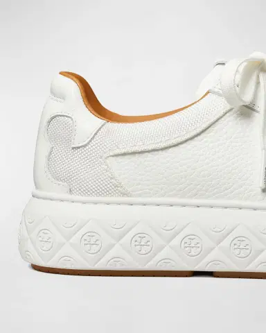 Tory Burch Ladybug Monogram Mix Leather Fashion Sneakers | Thumbnail 4 Tory Burch Ladybug Monogram Mix Leather Fashion Sneakers | Thumbnail 4