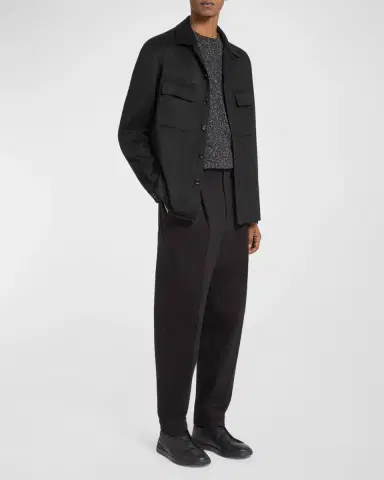 Zegna Men's Cashmere Overshirt | Thumbnail 2 Zegna Men's Cashmere Overshirt | Thumbnail 2