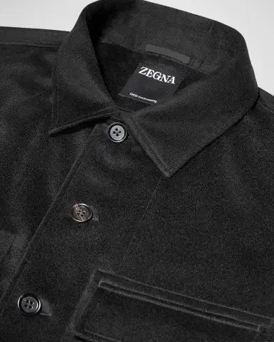 Zegna Men's Cashmere Overshirt | Thumbnail 5 Zegna Men's Cashmere Overshirt | Thumbnail 5