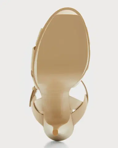 Saint Laurent Tribute Leather T-Strap Platform Sandals | Thumbnail 7 Saint Laurent Tribute Leather T-Strap Platform Sandals | Thumbnail 7
