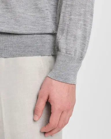 ZEGNA Men's Cashmere-Silk Polo Shirt | Thumbnail 5 ZEGNA Men's Cashmere-Silk Polo Shirt | Thumbnail 5