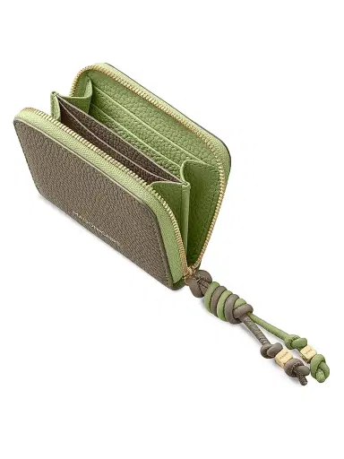 MAISON de SABRÉ Women's Leather Zipped Wallet - Cashmere Matcha | Thumbnail 2 MAISON de SABRÉ Women's Leather Zipped Wallet - Cashmere Matcha | Thumbnail 2