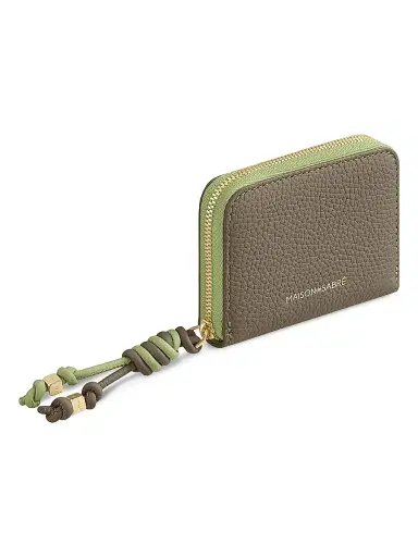 MAISON de SABRÉ Women's Leather Zipped Wallet - Cashmere Matcha | Thumbnail 4 MAISON de SABRÉ Women's Leather Zipped Wallet - Cashmere Matcha | Thumbnail 4