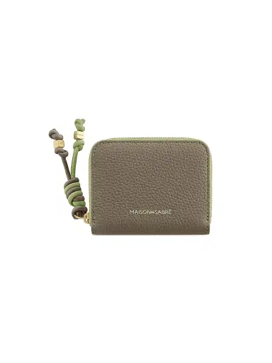 MAISON de SABRÉ Women's Leather Zipped Wallet - Cashmere Matcha | Thumbnail 1 MAISON de SABRÉ Women's Leather Zipped Wallet - Cashmere Matcha | Thumbnail 1